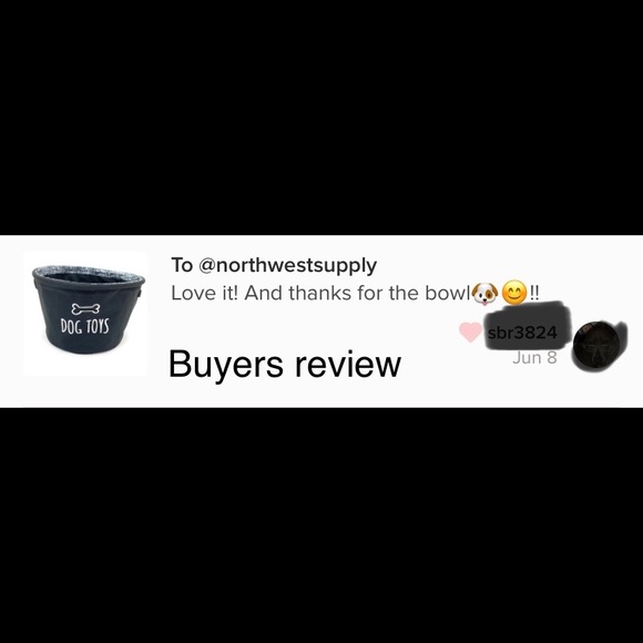 Dog Toy Storage Round Black Bin 9”x14”x12” NEW - Picture 4 of 5